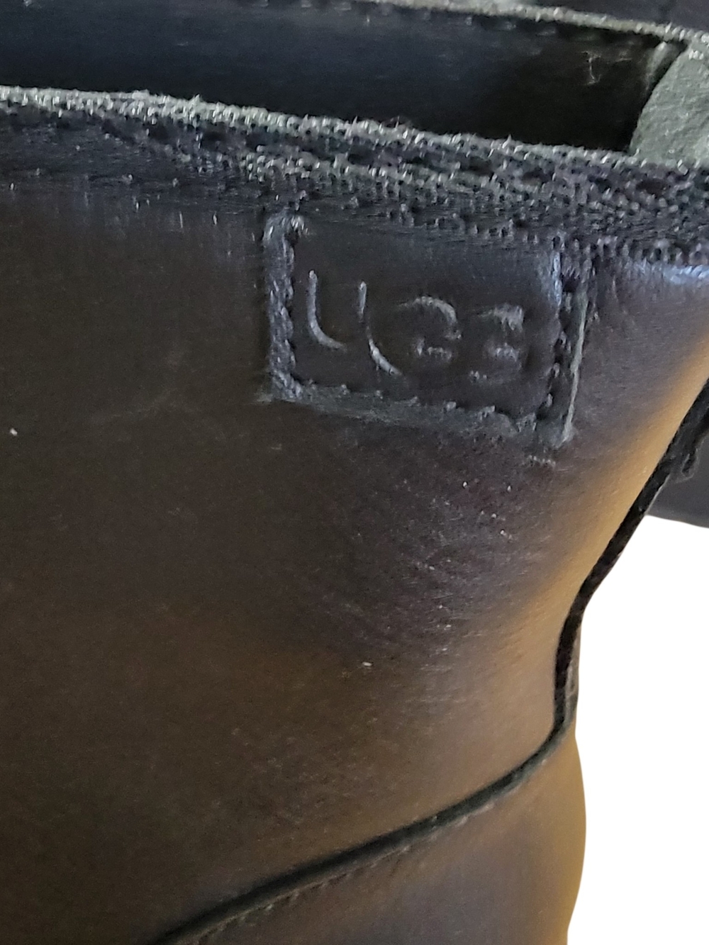 UGG Black Leather Cityfunc Platform Zip Ankle Boots - Picture 7 of 7